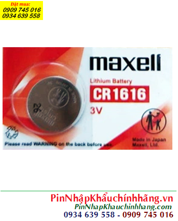 Maxell CR1616, Pin 3v Lithium Maxell CR1616 Made in Japan ( Giá/ 1 viên)